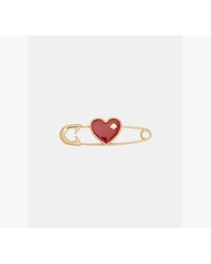 Kate Spade Bits And Baubles Spade Heart Brooch - White