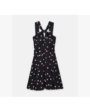 Kate Spade Enchanted Dot Knotted Halter Mini Dress - Blue