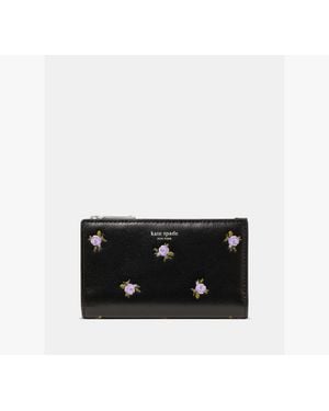 Kate Spade Classic Rose Bifold Wallet - Black