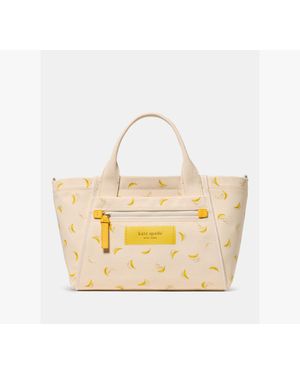 Kate Spade Dash Banana Canvas Tote Bag - Natural
