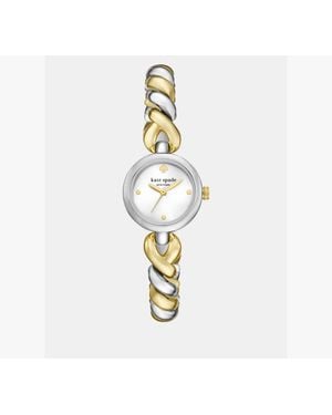 Kate Spade Monroe Twist Two Tone Watch - Metallic