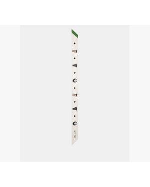 Kate Spade Critters Silk Skinny Scarf - White