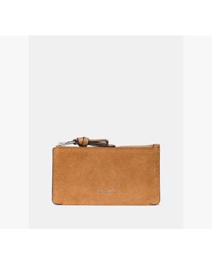 Kate Spade Loop Suede Zip Card Case - Brown