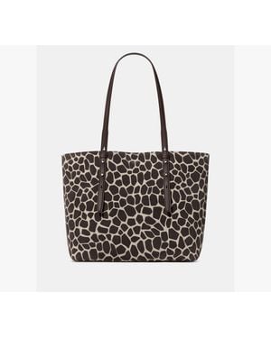 Kate Spade Do It All Giraffe Suede Large Tote Bag - Black