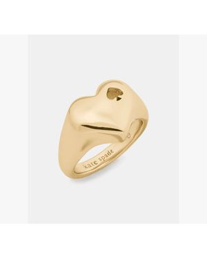 Kate Spade Heart And Spade Signet Ring - White