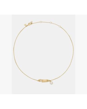 Kate Spade Bits And Baubles Sam Tag Necklace - White