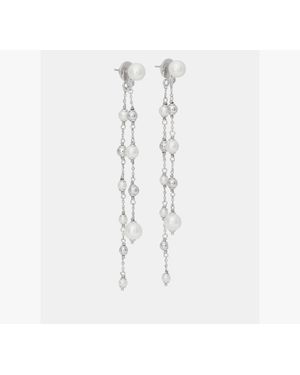 Kate Spade Pearl Theory Front Back Linear Earrings - White