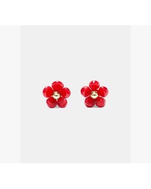 Kate Spade Summer Daze Flower Studs - Red