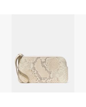 Kate Spade Zippy Snake Embossed Wristlet - Natural