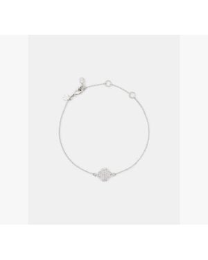 Kate Spade Flower Pave Solitaire Bracelet - White