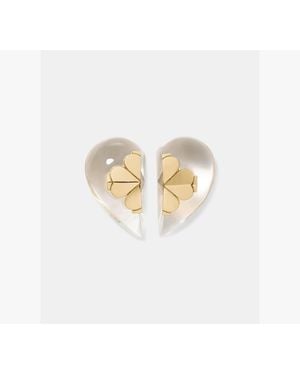 Kate Spade Flower Lucite Statement Studs - White