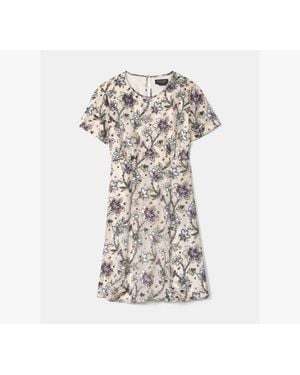 Kate Spade Satin Devore Empire Waisted Mini Dress - White