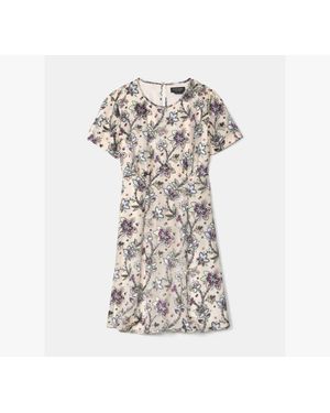 Kate Spade Satin Devore Empire Waisted Mini Dress - White