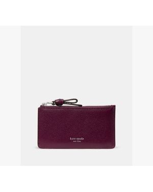 Kate Spade Loop East West Zip Card Case - Purple