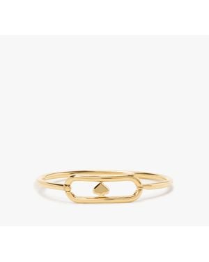 Kate Spade Cut To The Chase Oval Spade Bangle - Metallic