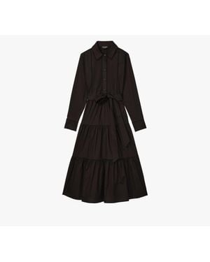 Kate Spade Pintuck Tiered Shirt Dress - Black