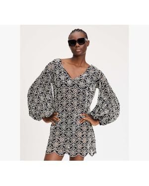 Kate Spade Eyelet Cover-Up Dress - Gray