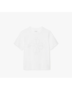 Kate Spade Embroidered Spade Flower Logo Tee - White