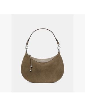 Kate Spade Liv Suede Shoulder Bag - Gray