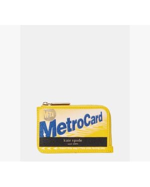 Kate Spade On A Roll Zip Cardholder - Yellow