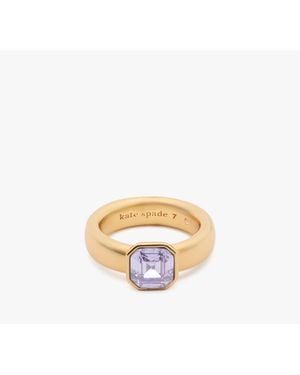Kate Spade Keep Sparkling Asscher Ring - Metallic