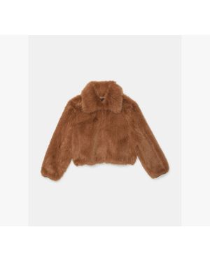 Kate Spade Faux Fur Jacket - Brown