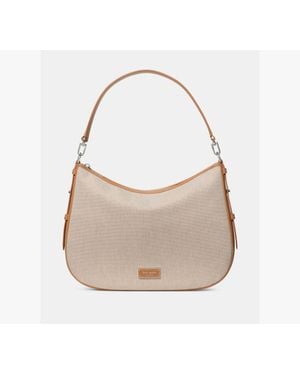Kate Spade Kate Spade Liv Canvas Large Hobo Bag - Natural