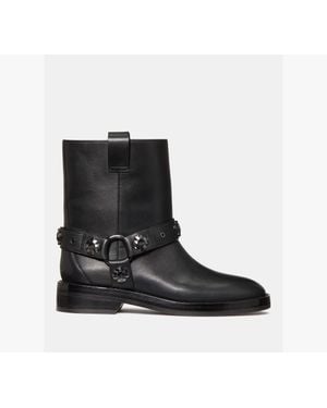 Kate Spade Spade Flower Stud Moto Boot - Black