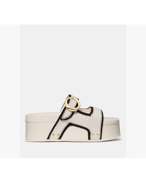 Kate Spade Halo Platform Footbed Sandal - Natural