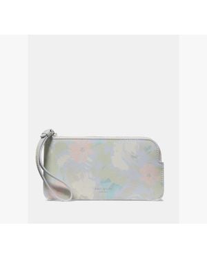 Kate Spade Zippy Hidden Garden Wristlet - White
