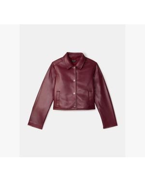 Kate Spade Faux Nappa Leather Jacket - Red