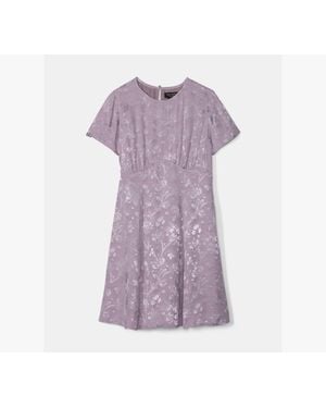 Kate Spade Fluid Jacquard Empire Waisted Mini Dress - Purple