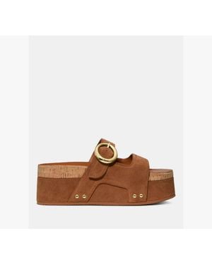 Kate Spade Halo Platform Footbed Sandal - Brown