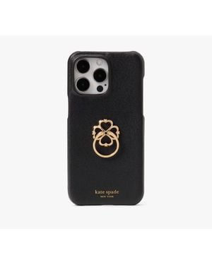 Kate Spade Morgan Spade Ring Stand Iphone 15 Pro Max Case - Black