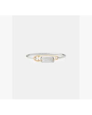 Kate Spade Bits And Baubles Sam Tag Safety Pin Bangle - White