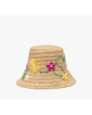 Kate Spade Floral Embroidered Sunhat - White
