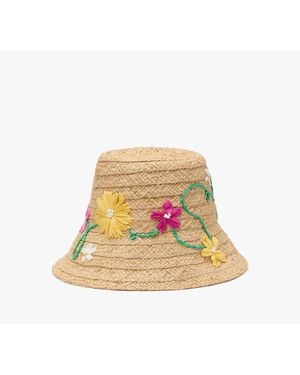 Kate Spade Floral Embroidered Sunhat - White