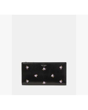 Kate Spade Classic Rose Large Bifold Wallet - Black