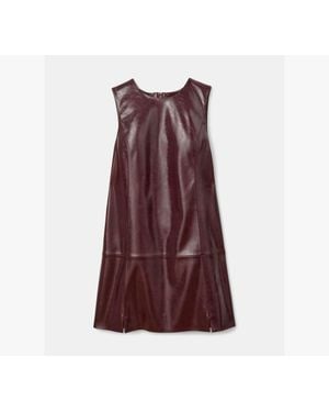 Kate Spade Glazed Faux Leather Shift Dress - Brown
