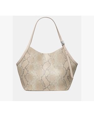 Kate Spade Deco Snake Embossed Tulip Tote Bag - Natural