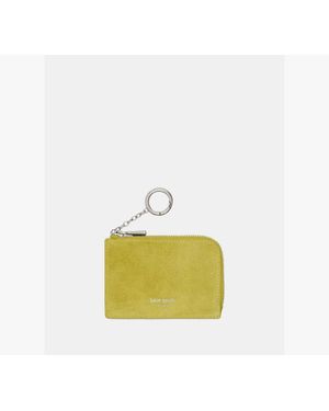 Kate Spade Suede Mini Zip Card Case - Yellow