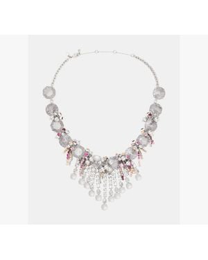Kate Spade Opulence Statement Fringe Necklace - White