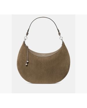 Kate Spade Liv Suede Large Shoulder Bag - Gray