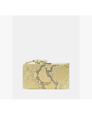 Kate Spade Loop Snake Embossed Zip Card Case - Metallic