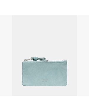 Kate Spade Loop Suede Zip Card Case - Blue