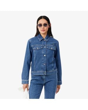 Lacoste Cotton Denim Jacket - Blue