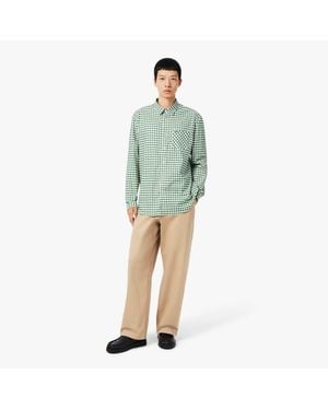 Lacoste Loose Fit Stretch Cotton Chino Pants - Green