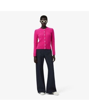 Lacoste Runway Straight Leg Denim Jeans - Pink
