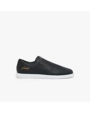 Lacoste Linecourt Leather Slip-On - Black