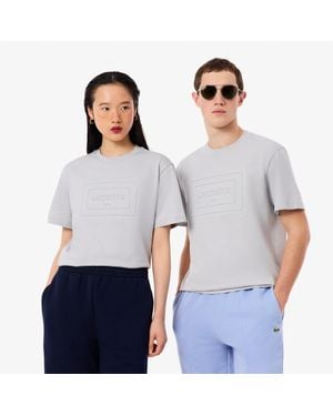 Lacoste Embroidered Cotton T-Shirt - Blue